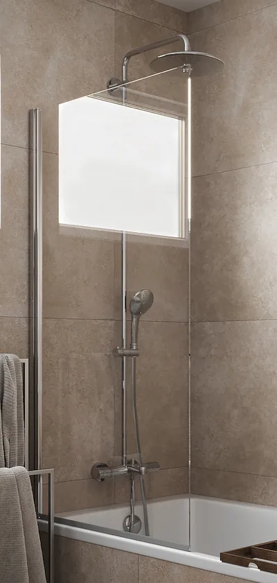 Grifería: Conjunto Columna Baño/ Ducha Fiyi (Mikonos) Cromo — 